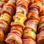 Ham and Cheese Pretzel Kabobs