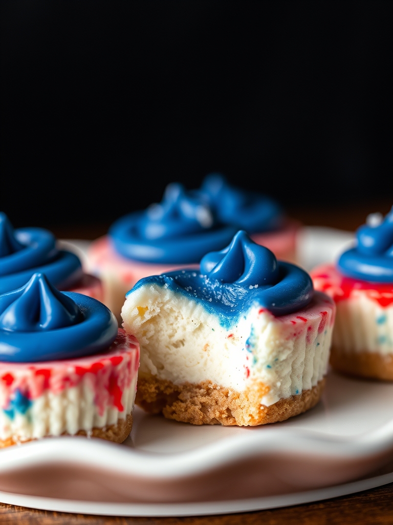 Red White & Blue Mini Cheesecakes: A Fun Patriotic Dessert!