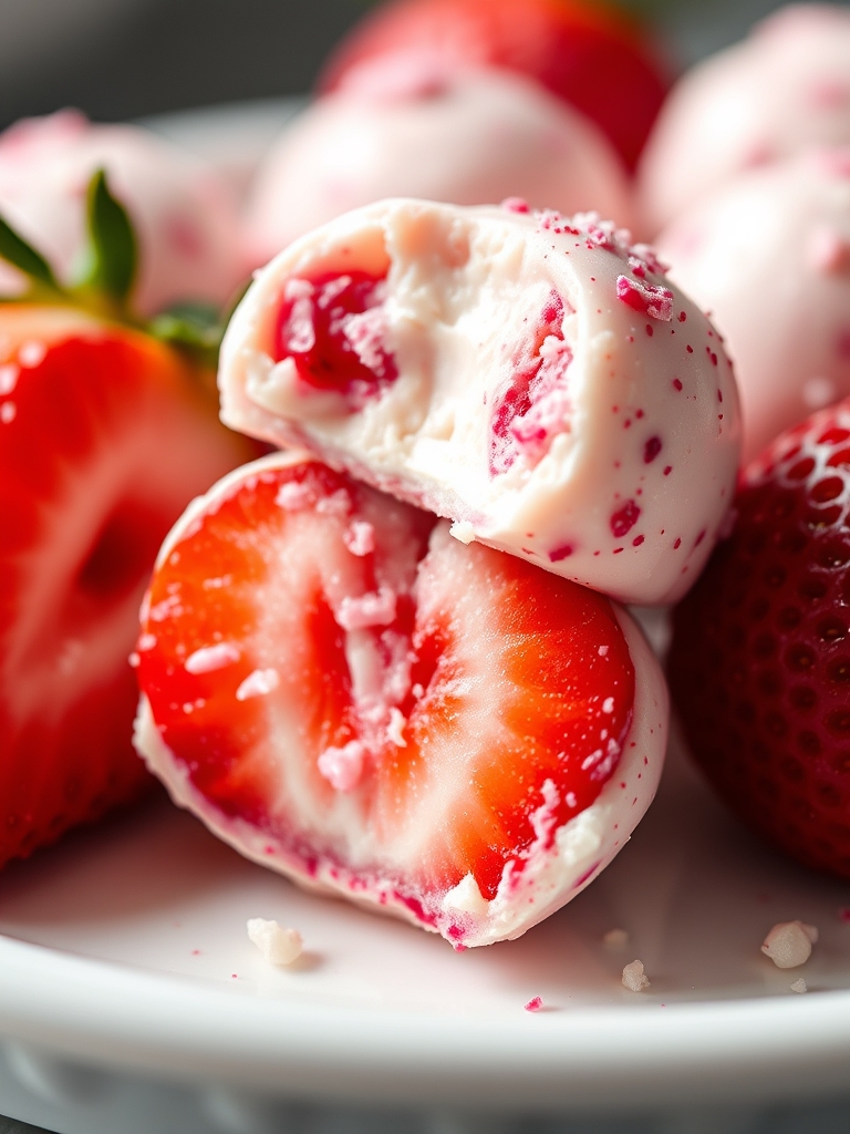 3 Ingredient Strawberry Yogurt Bites: 5 Easy Steps for a Healthy Snack 3 Ingredients collected for the 3 Ingredient Strawberry Yogurt Bites including Greek yogurt, strawberries, and honey.