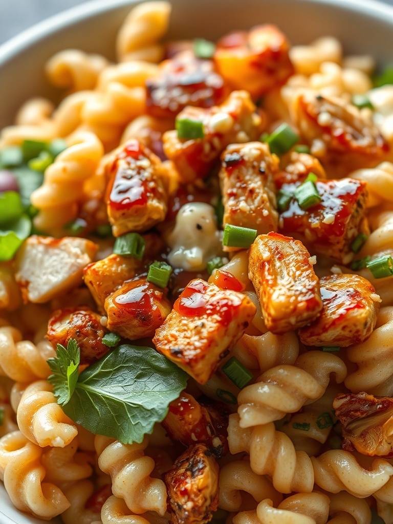 BBQ Chicken Ranch Pasta Salad: 7 Tasty Steps for a Crowd-Pleasing Recipe 3 Ingredients for BBQ Chicken Ranch Pasta Salad including chicken, pasta, vegetables, and ranch dressing
