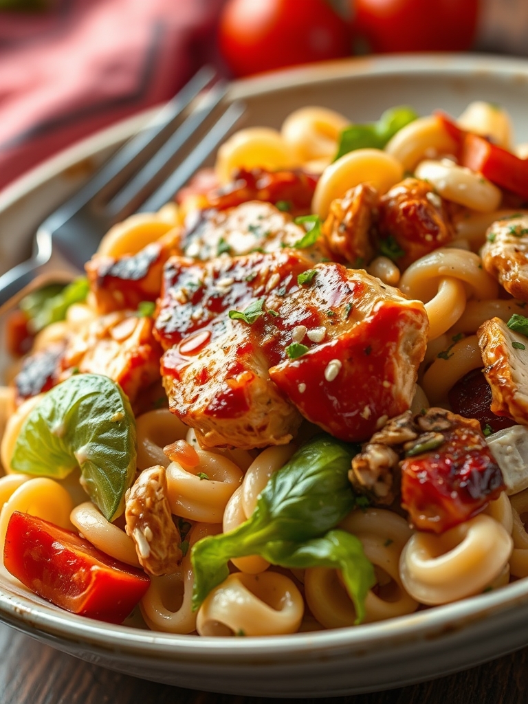 BBQ Chicken Ranch Pasta Salad