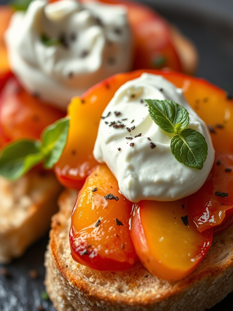 Best Peach Bruschetta With Whipped Ricotta: 7 Easy Steps to Summer Flavor 3 Ingredients for Best Peach Bruschetta including fresh peaches, ricotta cheese, and basil
