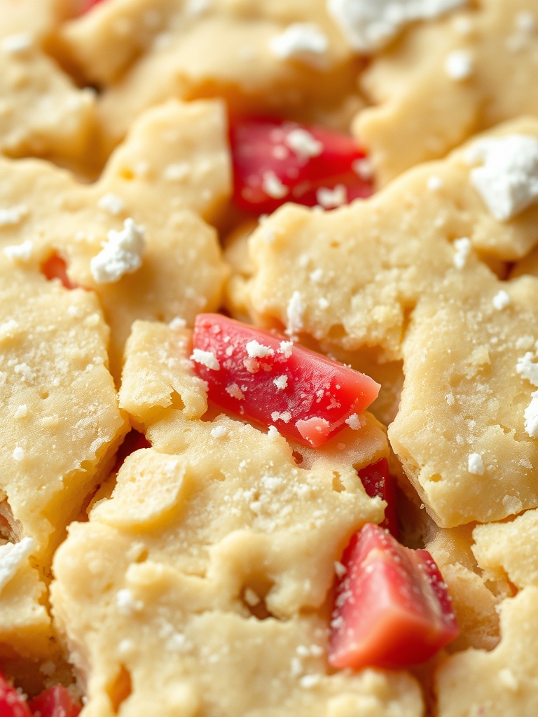 Buttery Rhubarb Shortbread Bars ingredients