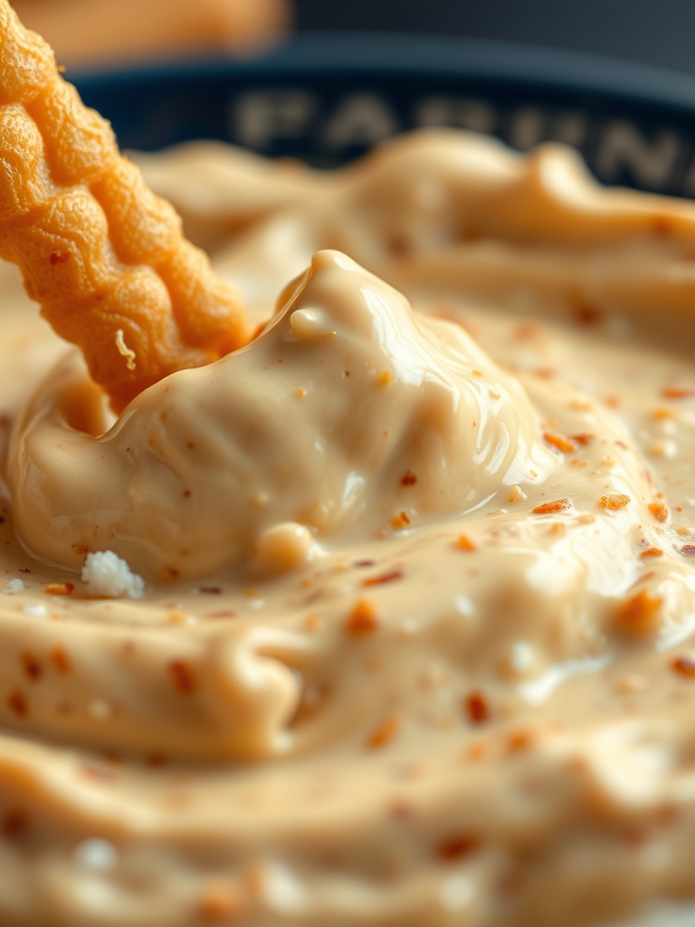 Churro Dip: 3 Easy Ways to Make This Irresistible Dessert Recipe 3 A bowl filled with cream cheese, powdered sugar, and other ingredients for making churro dip