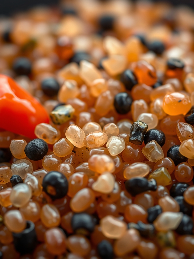 a colorful array of ingredients for making Cowboy Caviar, including black beans, corn, bell peppers, and avocado
