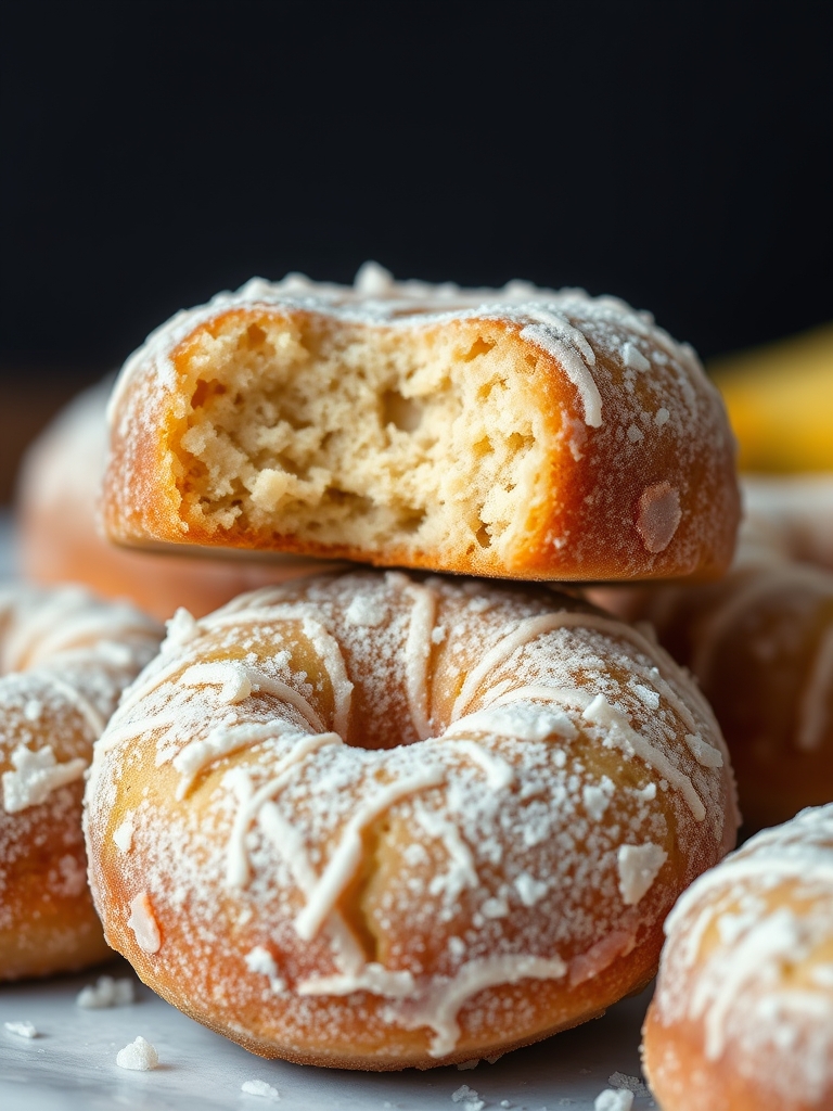 Ingredients for EASY APPLE FRUIT DONUTS including apples, oats, and other healthy components.