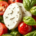 Easy Cucumber Caprese Salad ingredients