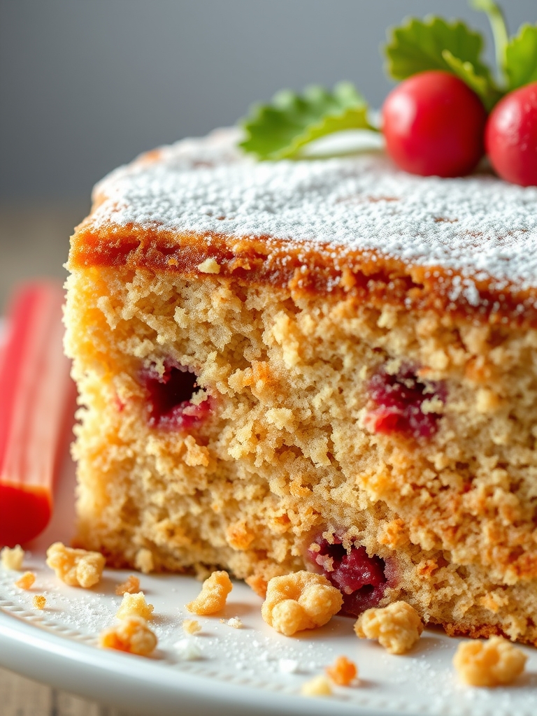 Easy Rhubarb Cake with Cake Mix Recipe ingredients