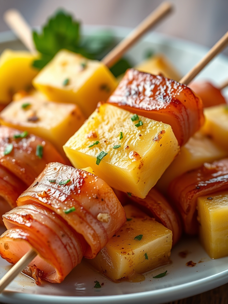 Hawaiian Ham and Pineapple Skewers