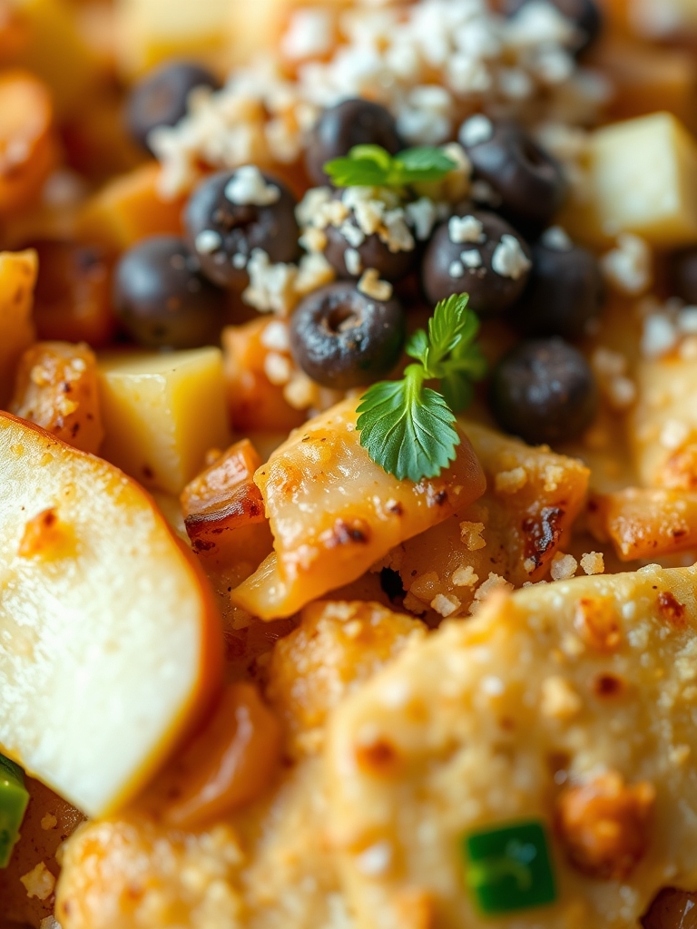 Healthy Apple Nacho Recipe (5-Minutes): 7 Reasons to Try This Snack 3 Ingredients for Healthy Apple Nacho Recipe laid out on a wooden kitchen table, including apples, granola, almond butter, and toppings.