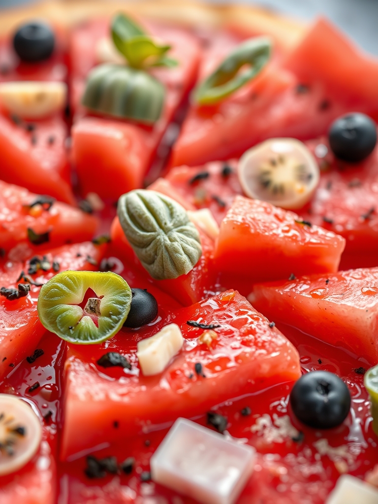 Healthy Watermelon Fruit Pizza: 5 Easy Steps For a Fresh Summer Treat 3 Ingredients for Healthy Watermelon Fruit Pizza including watermelon, Greek yogurt, assorted fruits, and nuts