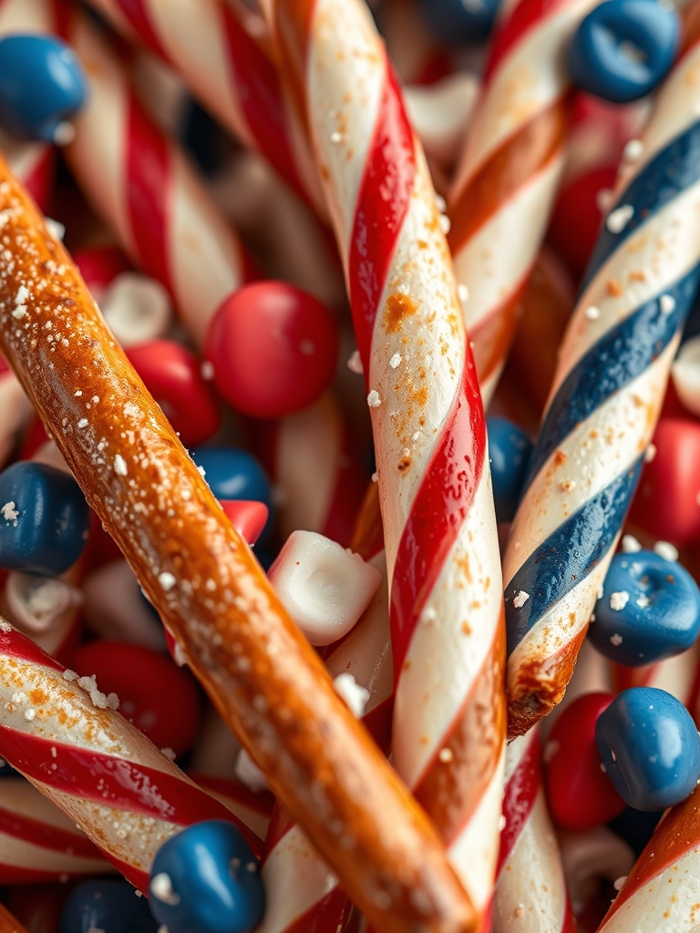 Patriotic Pretzel Rods: 7 Fun Ways to Make Festive Treats for July 4th 3 Patriotic Pretzel Rods ingredients