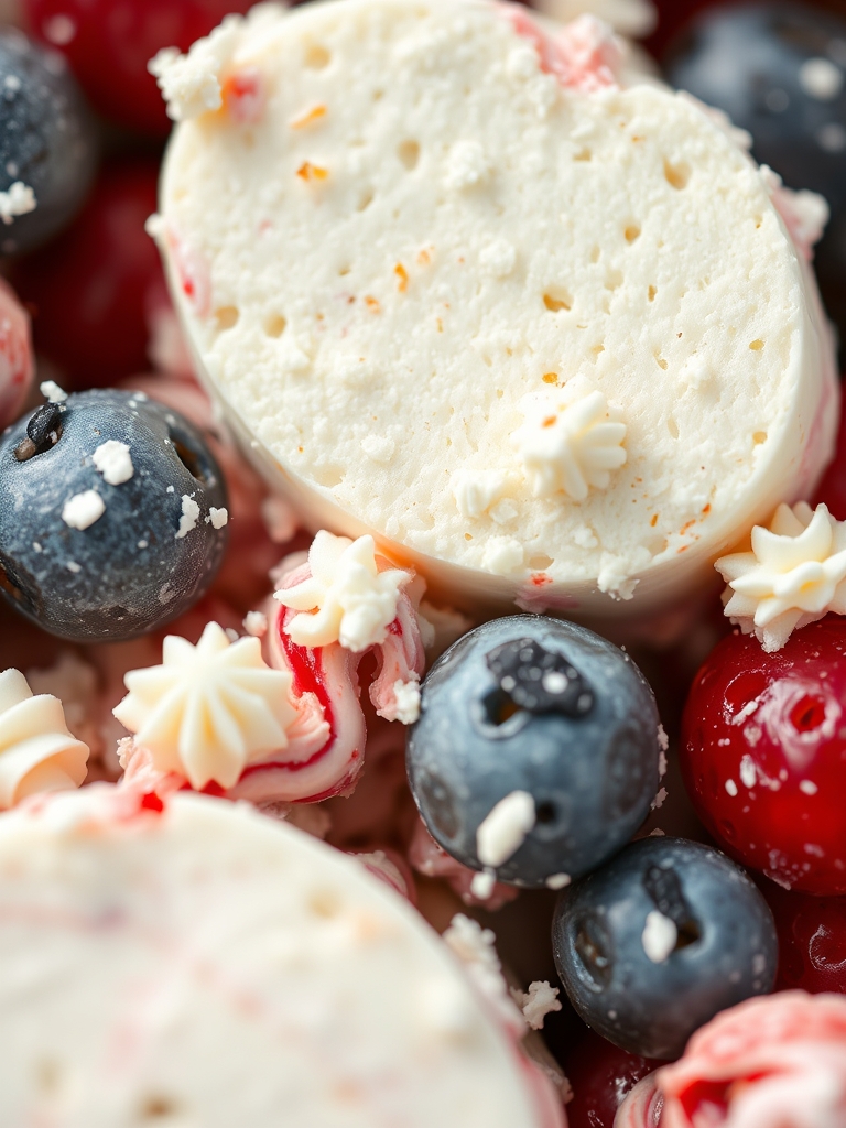 RED WHITE AND BLUE CHEESECAKE SALAD ingredients 1