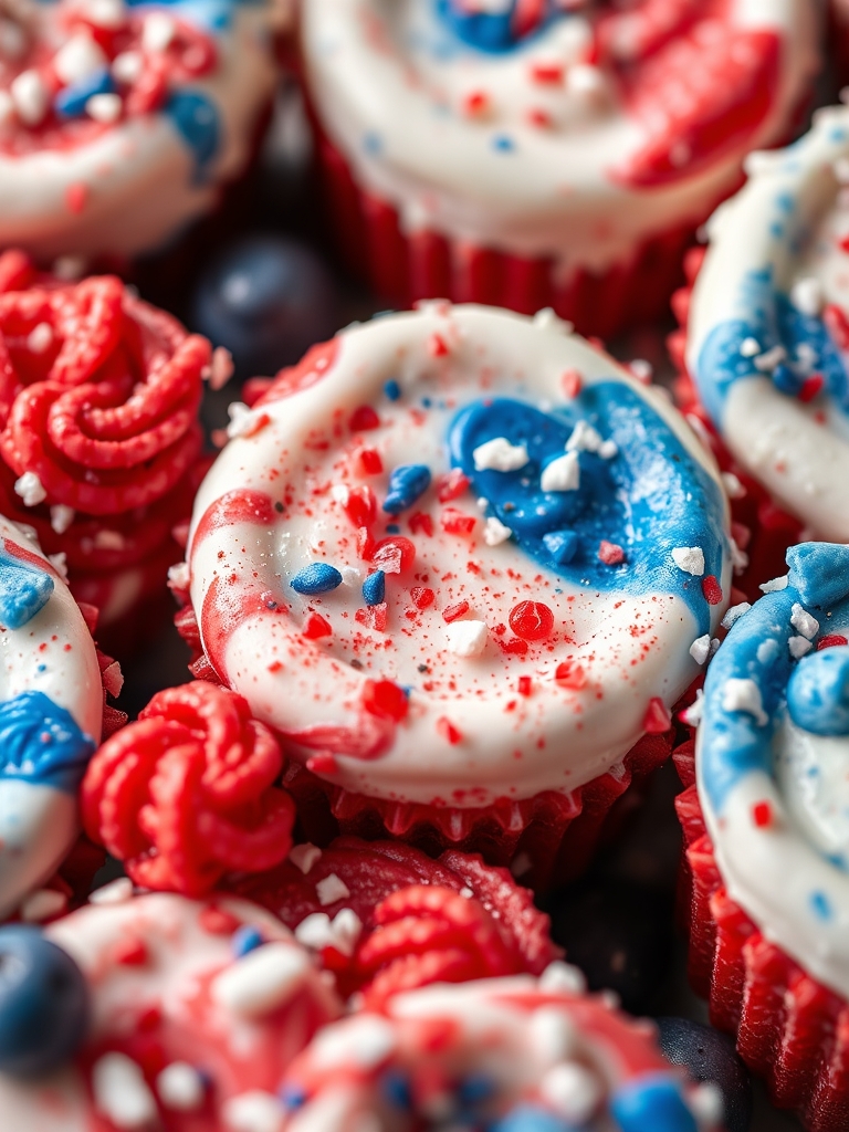 Red White Blue Mini Cheesecakes ingredients