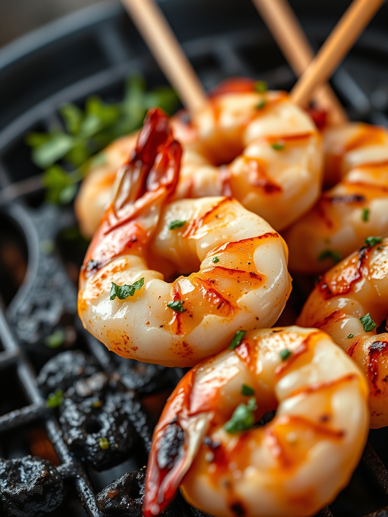SHRIMP KABOBS ON THE GRILL: 7 Best Tips for Perfect BBQ Flavor 3 Ingredients for shrimp kabobs on the grill including shrimp, bell peppers, onion, and spices.