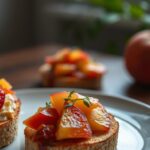Sun-Kissed Peach Bruschetta