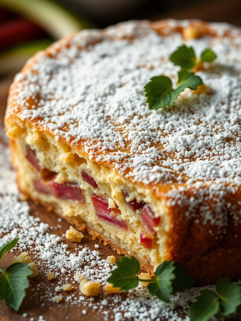 Traditional Norwegian Rhubarb Cake with a Tender Crust: 5 Easy Steps to Bake at Home 3 Traditional Norwegian Rhubarb Cake with a Tender Crust ingredients