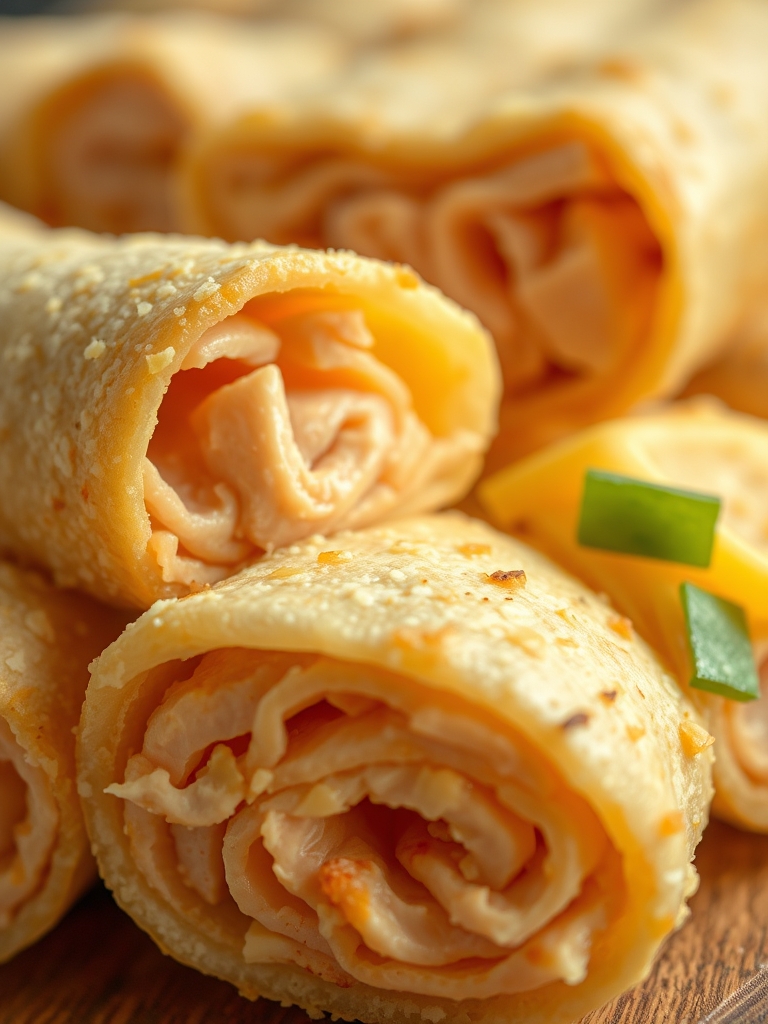 ingredients for Turkey & Cheddar Roll Ups including tortillas, turkey, cheddar cheese, spinach, mayonnaise, mustard, and seasoning.